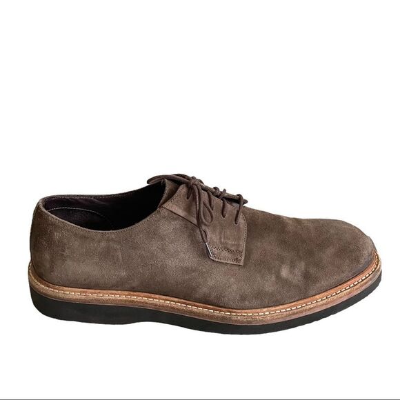 LUCA DEL FORTE Men’s Tan Brown Taupe Suede Lace Up Shoes 44 - Picture 4 of 12